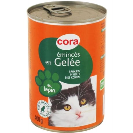 Cora émincés en gelée au lapin et aux légumes 400 g
