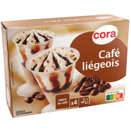 Cora café liégeois x4 500ml 255g