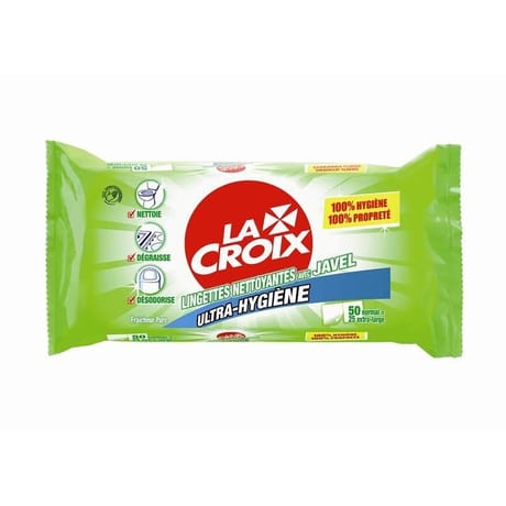 LaCroix multi-usages nettoyant ménager fraicheur pure 50 lingettes