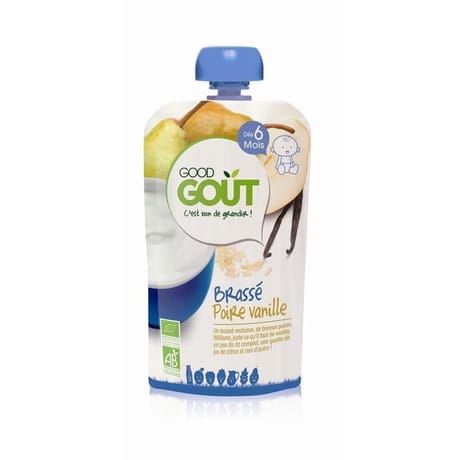 Good goût brassé poire vanille gourde bio 90g dès 6 mois