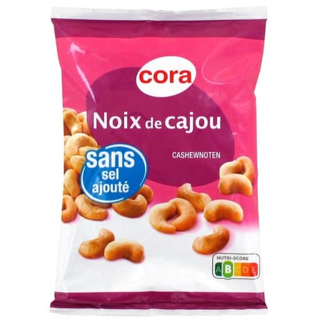 Cora harmony noix de cajou grillées sans sel ajouté 125g