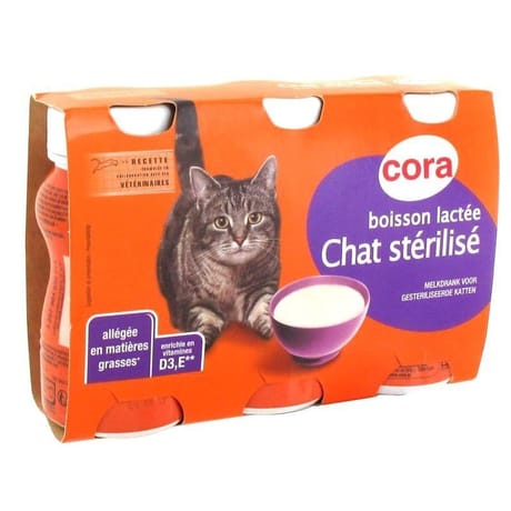Cora boisson lactée chat stérilisé 3x200 ml