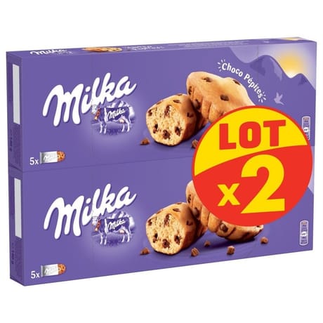 Milka choco pépites lot x2 280g