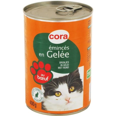 Cora émincés en gelée au boeuf et aux légumes 400g