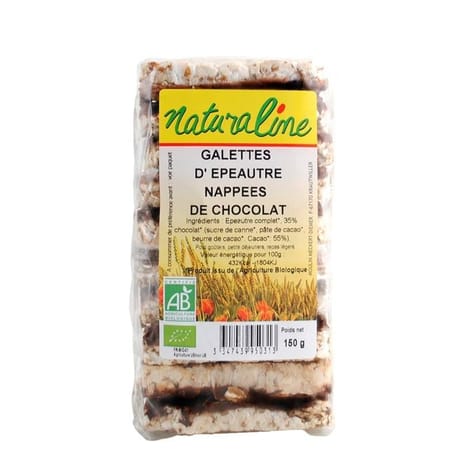 Naturaline galettes épautre nappées chocolat bio 150g