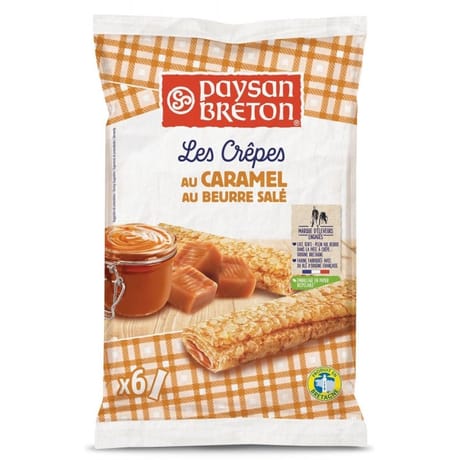 Paysan breton 6 crêpes fourrées au caramel au beurre salé 180g
