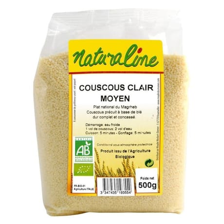 Naturaline couscous de blé clair bio 500g