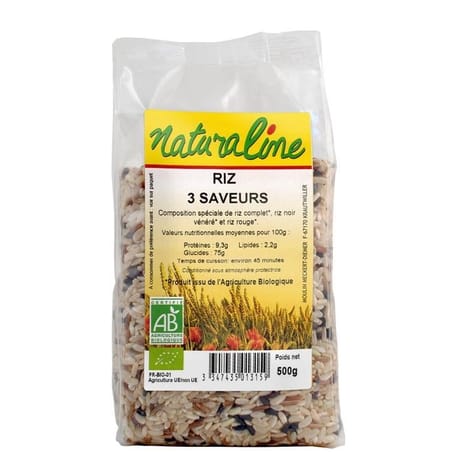 Naturaline  Riz 3 saveurs bio  500G