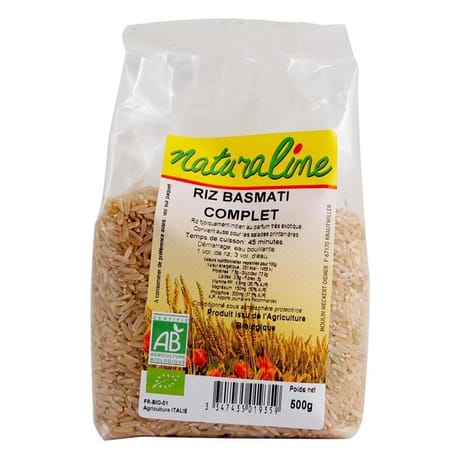 Naturaline riz basmati complet bio 500g