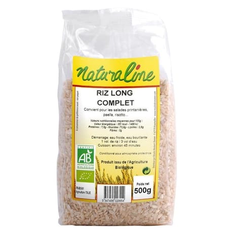 Naturaline riz long complet bio 500g