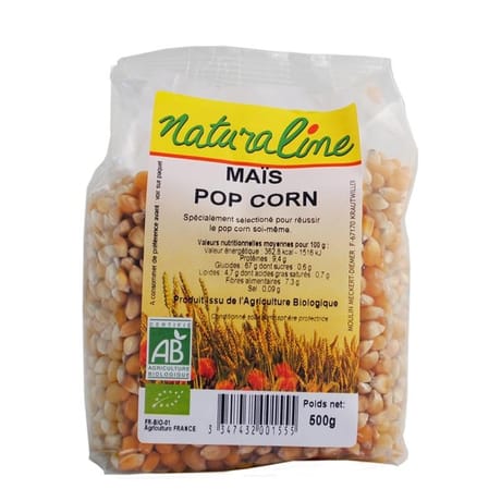 Naturaline mais pop corn sans ogm bio 500g