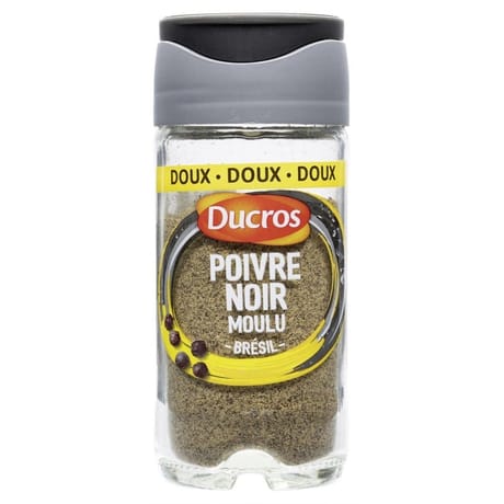 Ducros poivre noir moulu doux 32g