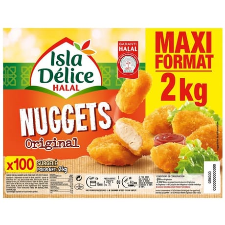 Isla Délice nuggets halal pack familial 2 kg