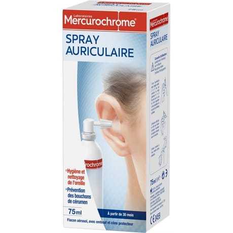 Mercurochrome spray auriculaire 75 ml