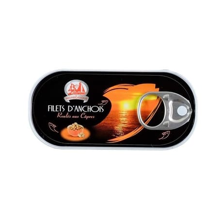 La monégasque filets d'anchois roulés aux capres 50g