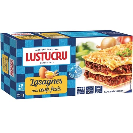 Lustucru lasagnes aux oeufs frais 250g