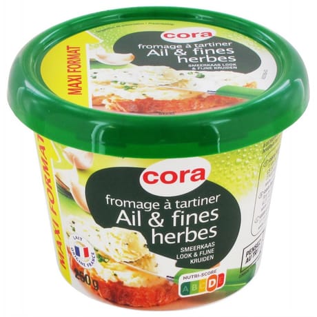 Cora fromage ail et fines herbes 250g maxi format