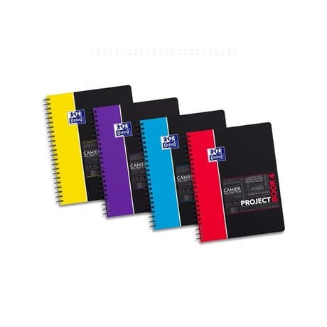 Oxford project book cahier à spirales a4+ 200 pages grands carreaux seyes