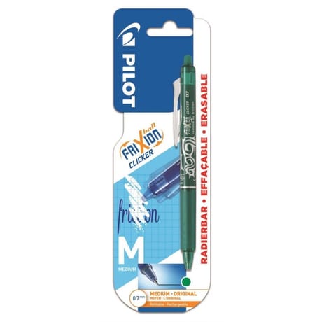 Pilot roller frixion ball clicker vert 0.7 mm