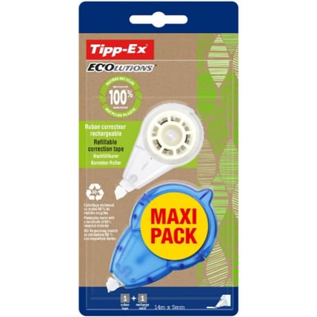 Bic ruban correcteur écolution tipp-ex easy + 1 recharge