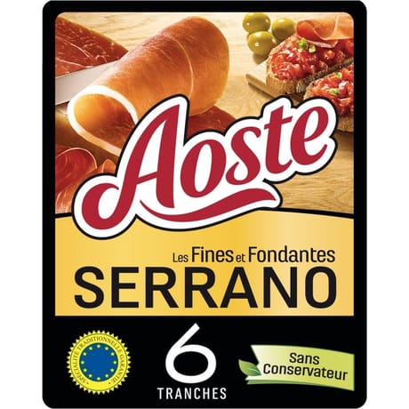 Aoste Serrano jambon fines et fondantes 100g