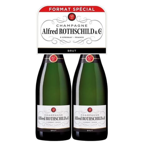 Champagne alfred rothschild & cie brut lot 2x75cl 12.5%vol