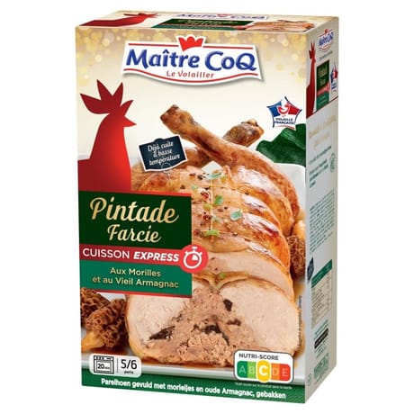 Maître Coq pintade farcie aux morilles et au vieil armagnac cuisson express
