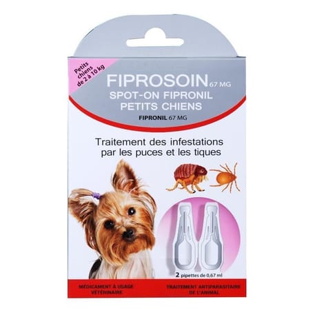 Fiprosoin - Pipette antiparasitaire x2 petit chien