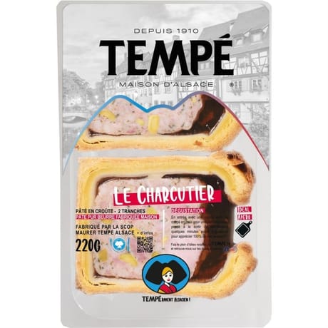 Maurer pâté en croûte charcutier 2 tranches 220 g