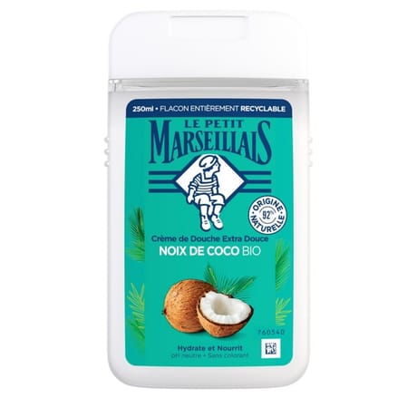 Le Petit Marseillais douche "les p'tits bonheurs" crème hydratante au beurre de coco 250ml