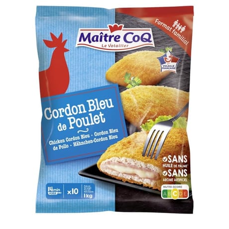 Maitre Coq cordon bleu de poulet 10x100g