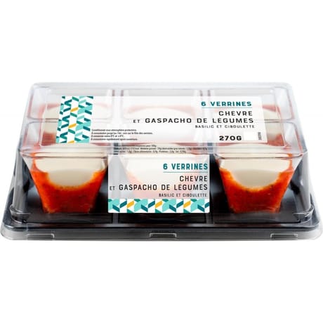 Verrines de chèvre et gaspacho de légumes (6x45g) 270g