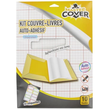 Kit couvre livre auto-adhésif 10 pièces
