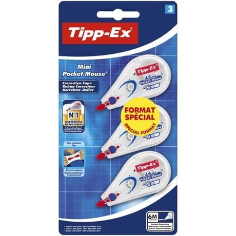 Tipp-ex ruban correcteur mini pocket mouse standard x3 offre spéciale
