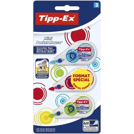 Tipp-ex rubans correcteur mini pocket mouse fashion x3