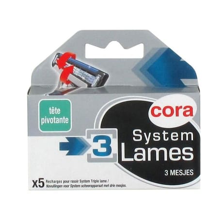 Cora lames rasoir system 3 lames x5