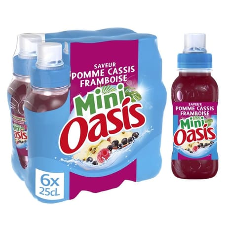 Oasis pomme cassis framboise 6x25cl