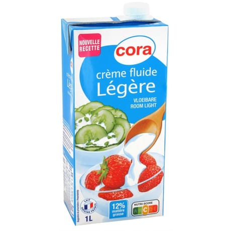 Cora crème légère fluide 12% mg 1l