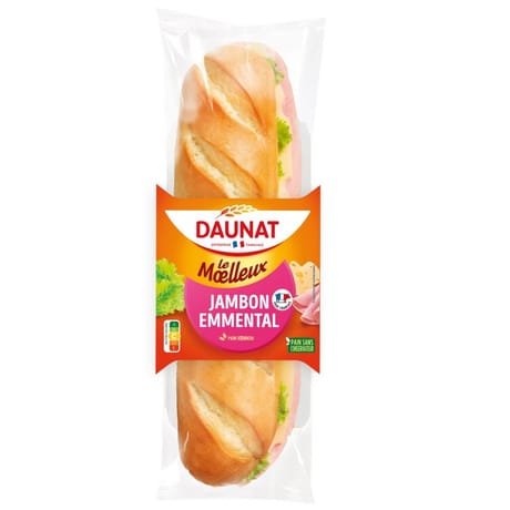 Daunat Le Moelleux sandwich viennois jambon emmental 230g