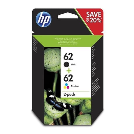 Hp 62 cartouche d'encre pack noir et couleurs