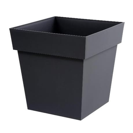 Pot toscane carré 39x39cm gris anthracite 38 litres
