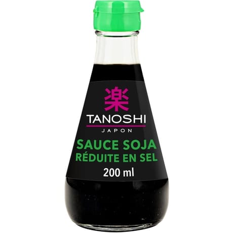 Tanoshi sauce soja sel réduit 200ml