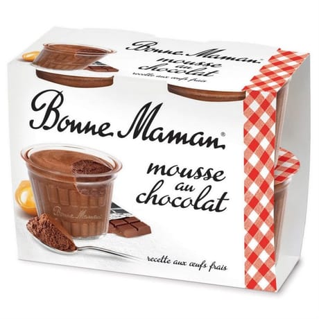 Bonne Maman mousse aux chocolats et aux oeufs frais 4x50g