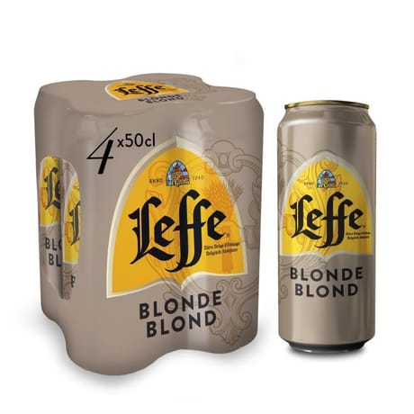 Leffe blonde boites 4x50cl 6.6%vol