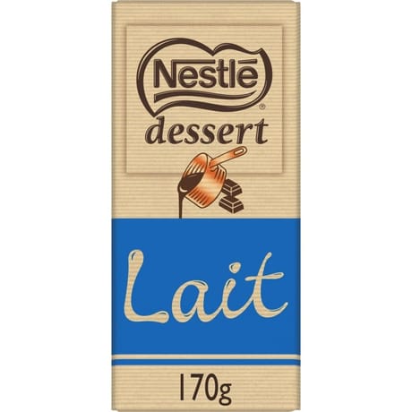 Nestlé Dessert tablette de chocolat au lait 170g