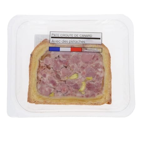 Pate croute canard pistache 1 tranche de 100g