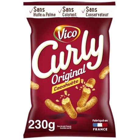 Curly cacahuète format party 230g