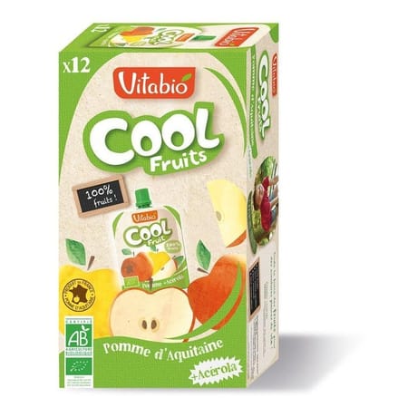 Vitabio cool fruits pomme d'aquitaine 12x90g