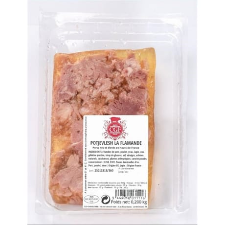 Potjevlesch la flamande saveurs en or frais emballe 200g