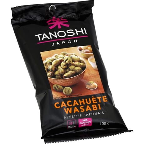 Tanoshi cacahuètes wasabi 100g